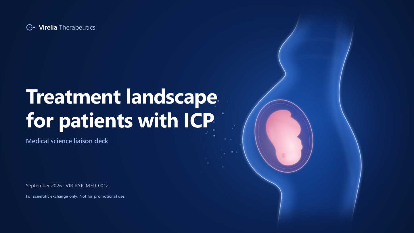 MSL deck title slide, Treatment landscape for patients with ICP